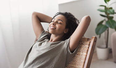 Patient relaxing as dental implants heal